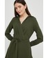 Sukienka Lauren Ralph Lauren sukienka kolor zielony midi dopasowana