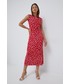 Sukienka Lauren Ralph Lauren sukienka kolor czerwony midi prosta