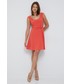 Sukienka Lauren Ralph Lauren sukienka kolor pomarańczowy mini rozkloszowana