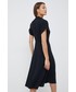Sukienka Lauren Ralph Lauren sukienka kolor czarny midi rozkloszowana