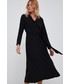 Sukienka Lauren Ralph Lauren sukienka kolor czarny midi rozkloszowana