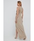 Sukienka Lauren Ralph Lauren sukienka kolor beżowy maxi dopasowana