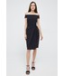 Sukienka Lauren Ralph Lauren sukienka kolor czarny mini dopasowana