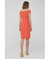 Sukienka Lauren Ralph Lauren sukienka kolor pomarańczowy mini dopasowana