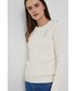 Sweter Lauren Ralph Lauren Sweter bawełniany damski kolor beżowy