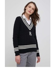 Sweter sweter bawełniany damski kolor czarny lekki - Answear.com Lauren Ralph Lauren