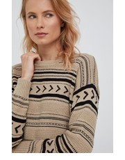 Sweter sweter z domieszką lnu damski kolor beżowy - Answear.com Lauren Ralph Lauren