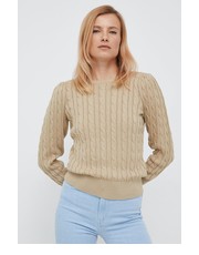Sweter sweter bawełniany damski kolor brązowy - Answear.com Lauren Ralph Lauren