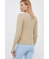 Sweter Lauren Ralph Lauren sweter bawełniany damski kolor brązowy