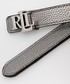Pasek Lauren Ralph Lauren pasek skórzany dwustronny damski kolor srebrny