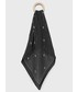 Szalik Lauren Ralph Lauren apaszka z jedwabiem kolor czarny wzorzysta