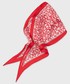 Szalik Lauren Ralph Lauren apaszka jedwabna kolor czerwony wzorzysty