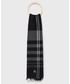 Szalik Lauren Ralph Lauren chusta damska kolor czarny wzorzysta