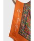 Szalik Lauren Ralph Lauren apaszka jedwabna kolor pomarańczowy wzorzysta