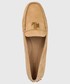 Mokasyny Lauren Ralph Lauren mokasyny zamszowe BARNSBURY damskie kolor beżowy na płaskim obcasie