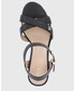 Sandały na obcasie Lauren Ralph Lauren sandały skórzane FENTON kolor czarny