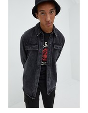 Koszula męska koszula jeansowa męska kolor szary relaxed z kołnierzykiem klasycznym - Answear.com Only & Sons