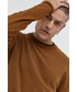 Sweter męski Only & Sons sweter bawełniany męski kolor brązowy lekki