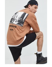 Bluza męska bluza męska kolor brązowy z nadrukiem - Answear.com Only & Sons