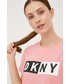 Bluzka Dkny t-shirt damski kolor różowy
