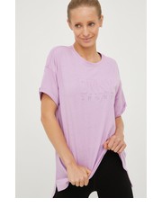 Bluzka t-shirt bawełniany kolor fioletowy - Answear.com Dkny
