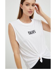 Bluzka top bawełniany kolor biały - Answear.com Dkny