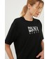 Bluzka Dkny t-shirt bawełniany kolor czarny