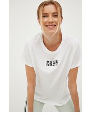 Bluzka t-shirt bawełniany kolor biały - Answear.com Dkny