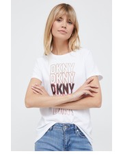 Bluzka t-shirt damski kolor biały - Answear.com Dkny