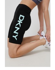Spodnie Szorty damskie kolor czarny z nadrukiem high waist - Answear.com Dkny