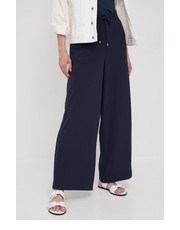 Spodnie spodnie damskie kolor granatowy szerokie high waist - Answear.com Dkny