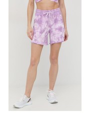 Spodnie szorty bawełniane damskie kolor fioletowy wzorzyste high waist - Answear.com Dkny