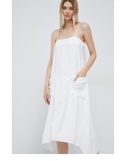 Sukienka sukienka kolor biały mini rozkloszowana - Answear.com Dkny