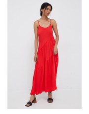 Sukienka sukienka kolor czerwony maxi rozkloszowana - Answear.com Dkny
