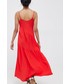Sukienka Dkny sukienka kolor czerwony maxi rozkloszowana