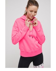 Bluza bluza bawełniana damska kolor różowy z kapturem gładka - Answear.com Dkny