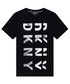Koszulka Dkny t-shirt bawełniany dziecięcy kolor czarny z nadrukiem