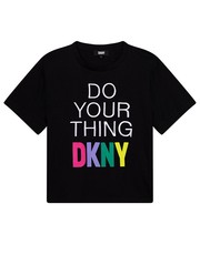 Koszulka t-shirt bawełniany dziecięcy kolor czarny - Answear.com Dkny
