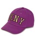 Czapka dziecięca Dkny czapka bawełniana dziecięca kolor fioletowy z aplikacją