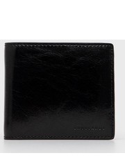 Portfel portfel skórzany męski kolor czarny - Answear.com Trussardi