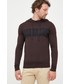 Sweter męski Trussardi sweter z domieszką wełny męski kolor brązowy lekki