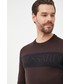 Sweter męski Trussardi sweter wełniany męski kolor brązowy lekki