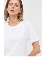 Bluzka t-shirt bawełniany kolor biały - Answear.com Trussardi