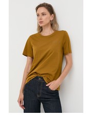 Bluzka t-shirt bawełniany kolor zielony - Answear.com Trussardi