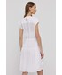 Sukienka Trussardi sukienka kolor biały mini rozkloszowana