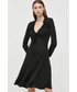 Sukienka Trussardi sukienka kolor czarny mini dopasowana