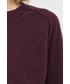 Sweter Trussardi sweter wełniany damski kolor fioletowy lekki