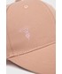 Czapka Trussardi czapka bawełniana kolor różowy gładka