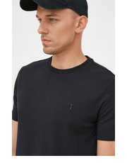 T-shirt - koszulka męska t-shirt męski kolor czarny gładki - Answear.com Trussardi