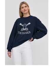 Bluza bluza bawełniana damska kolor granatowy z aplikacją - Answear.com Trussardi